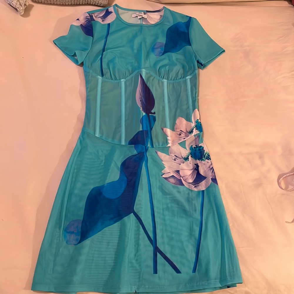 Mesh Miaou mini corset dress
